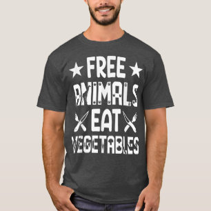 Gratis dieren Eet groenten Funny Animal Rescuul V T-shirt