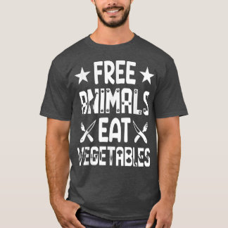 Gratis dieren Eet groenten Funny Animal Rescuul V T-shirt