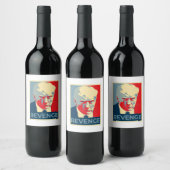 Gratis Donald Trump mok schoot republican revanche Wijn Etiket (Flessen)