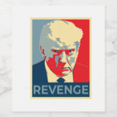 Gratis Donald Trump mok schoot republican revanche Wijn Etiket (Enkel label)