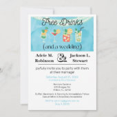 Gratis drankjes (en een trouwuitnodiging) kaart (Voorkant)