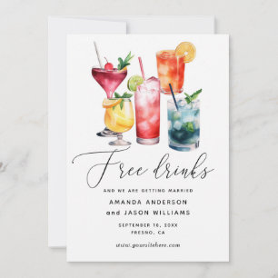 Gratis drankjes. Grappige moderne cocktails foto b Save The Date