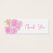 Gratis drink trouwbon roze bloesem mini visitekaartjes (Voorkant)