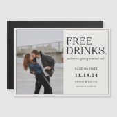 Gratis Drinken Bewaar de datummagneet (Voorkant / Achterkant)