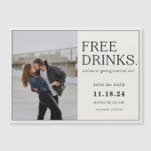Gratis Drinken Bewaar de datummagneet (Voorkant)