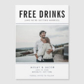Gratis Drinken Foto bruiloft opslaan Datum (Voorkant)
