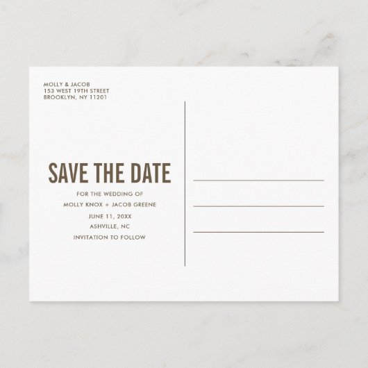 Gratis Drinken Foto bruiloft opslaan Datum Aankondigingskaart (Achterkant)