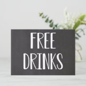 Gratis Drinken Funny Save the Dates Date (Staand voorkant)