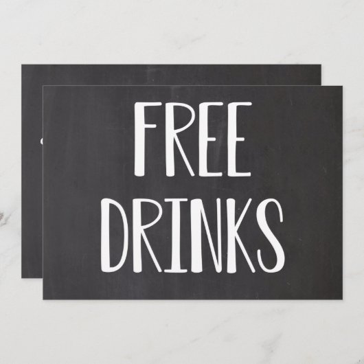 Gratis Drinken Funny Save the Dates Save The Date (Voorkant / Achterkant)