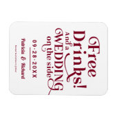 Gratis Drinken Grappig Casual huwelijk sparen de d Magneet (Horizontaal)