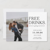Gratis Drinken Sla de datum op Kaart (Voorkant)