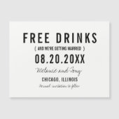 Gratis Drinken Weddenschap Save the Date Magnets (Voorkant)