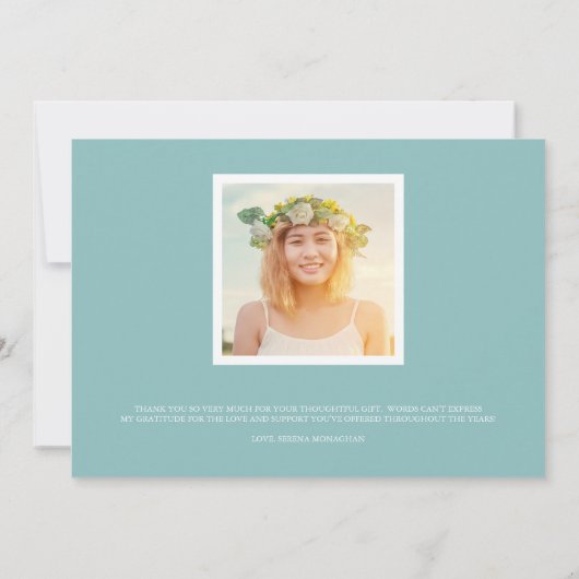 Gratis en gefocust | Afstuderen Hartelijk dank | L Bedankkaart (Achterkant)