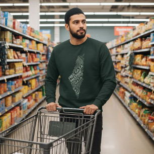 Gratis Gaza Gratis Palestina Kaart Wolk Word Trui