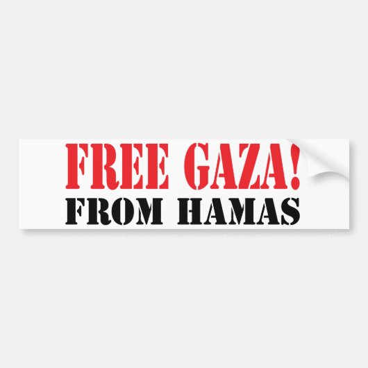 Gratis GAZA van HAMAS Bumpersticker (Voorkant)