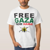 Gratis Gaza van Hamas T-Shirt (Wit) (Voorkant)