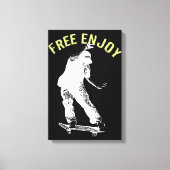 Gratis genieten van Retro Urban Skateboarden Canvas Afdruk (Voorkant)