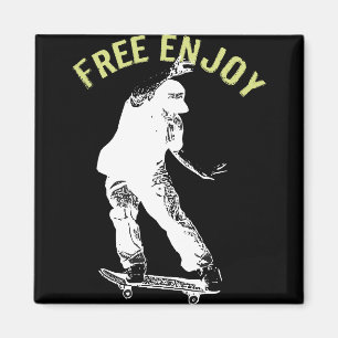 Gratis genieten van Retro Urban Skateboarden Magneet