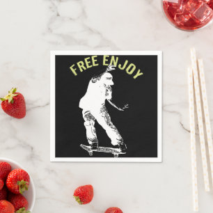 Gratis genieten van Retro Urban Skateboarden Servet