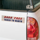 Gratis gepropt tot de dood grappig bumpersticker (Op Truck)
