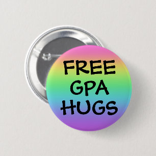 Gratis Gpa Knuffels Regenboog Knop Ronde Button 5,7 Cm