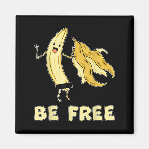 Gratis grappige banaan Graphic Fruit Lover Freedom Magneet