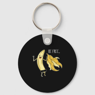Gratis grappige banaan Graphic Fruit Lover Freedom Sleutelhanger