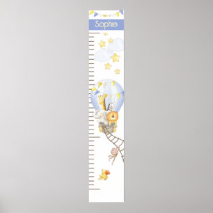 Gratis Groeimeter met Fantasievolle Heet Luchtball Poster