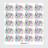 Gratis, heldere kleuren, kleine bedrijven sticker (Vel)