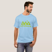 Gratis het T-shirt van de Hikers: Blauw/geel (Voorkant volledig)