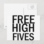 Gratis High Fives Briefkaart (Voorkant / Achterkant)