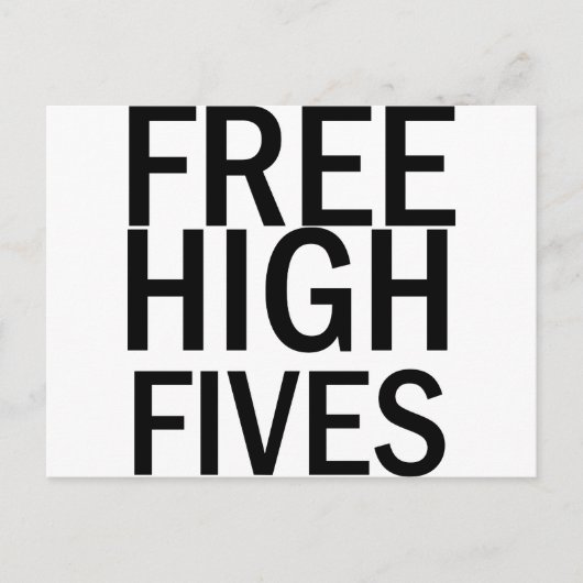 Gratis High Fives Briefkaart (Voorkant)