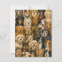 Gratis Hond Menigte Notitiekaart voor Hondenliefhe