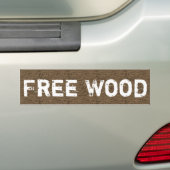 Gratis Hout Bumpersticker (Op auto)
