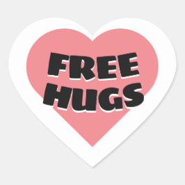 Gratis huggen hart sticker