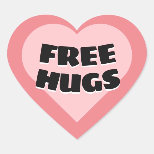 Gratis huggen hart sticker (Voorkant)