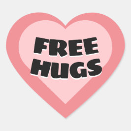 Gratis huggen hart sticker