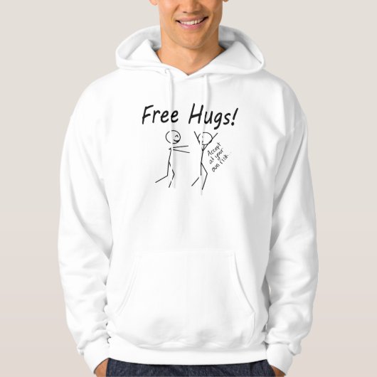 Gratis huggen hoodie (Voorkant)