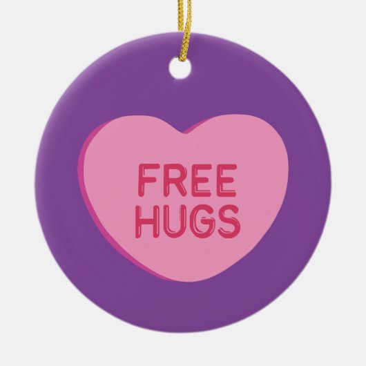 Gratis huggen keramisch ornament (Voorkant)