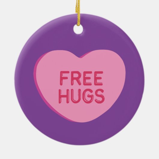 Gratis huggen keramisch ornament (Achterkant)