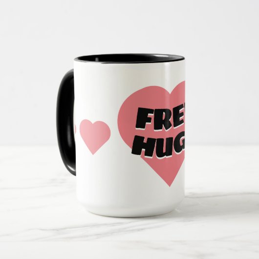 Gratis huggen mok (Voorkant links)