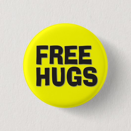 Gratis huggen ronde button 3,2 cm (Voorkant)