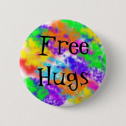 Gratis huggen ronde button 5,7 cm (Voorkant)