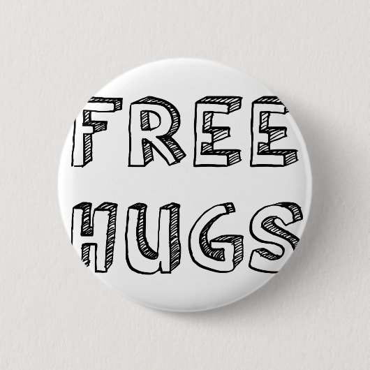 Gratis huggen ronde button 5,7 cm (Voorkant)