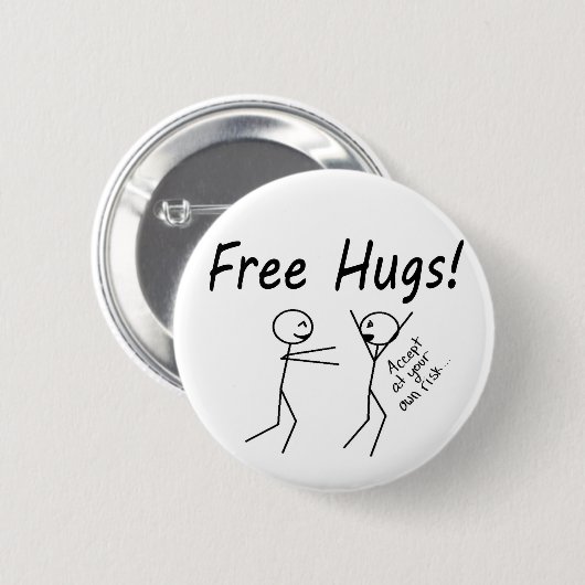 Gratis huggen ronde button 5,7 cm (Voorkant /achterkant)