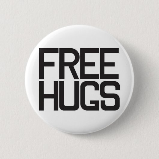 Gratis huggen ronde button 5,7 cm (Voorkant)
