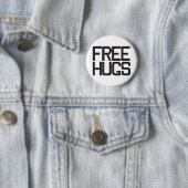 Gratis huggen ronde button 5,7 cm (In situ)