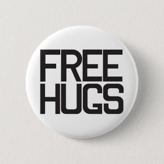 Gratis huggen ronde button 5,7 cm