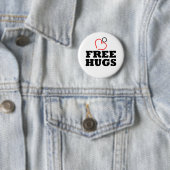 Gratis huggen ronde button 5,7 cm (In situ)