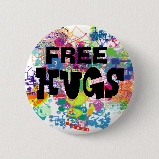 Gratis huggen ronde button 5,7 cm (Voorkant)